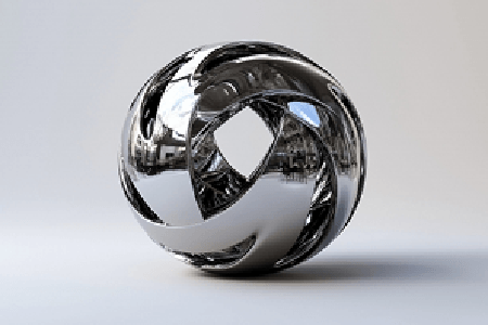 放射率が高いものの例 光沢金属・鏡面2